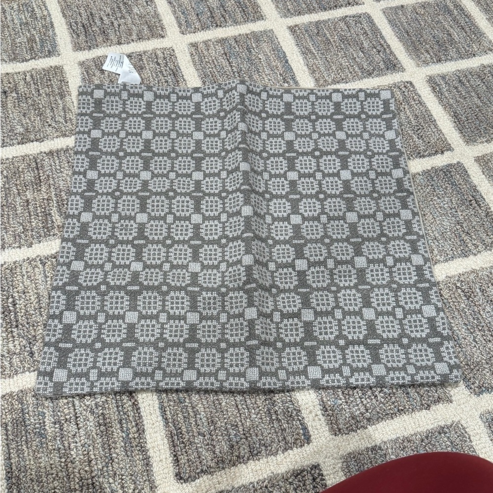 West Elm Gray Geometric Knit pillow cover